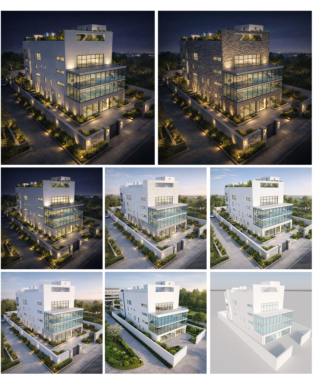 Modern Living Room Interior Render