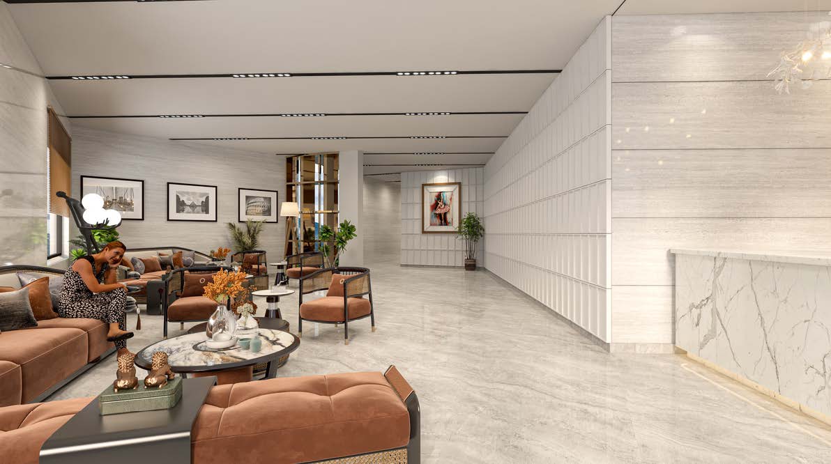 Modern Living Room Interior Render