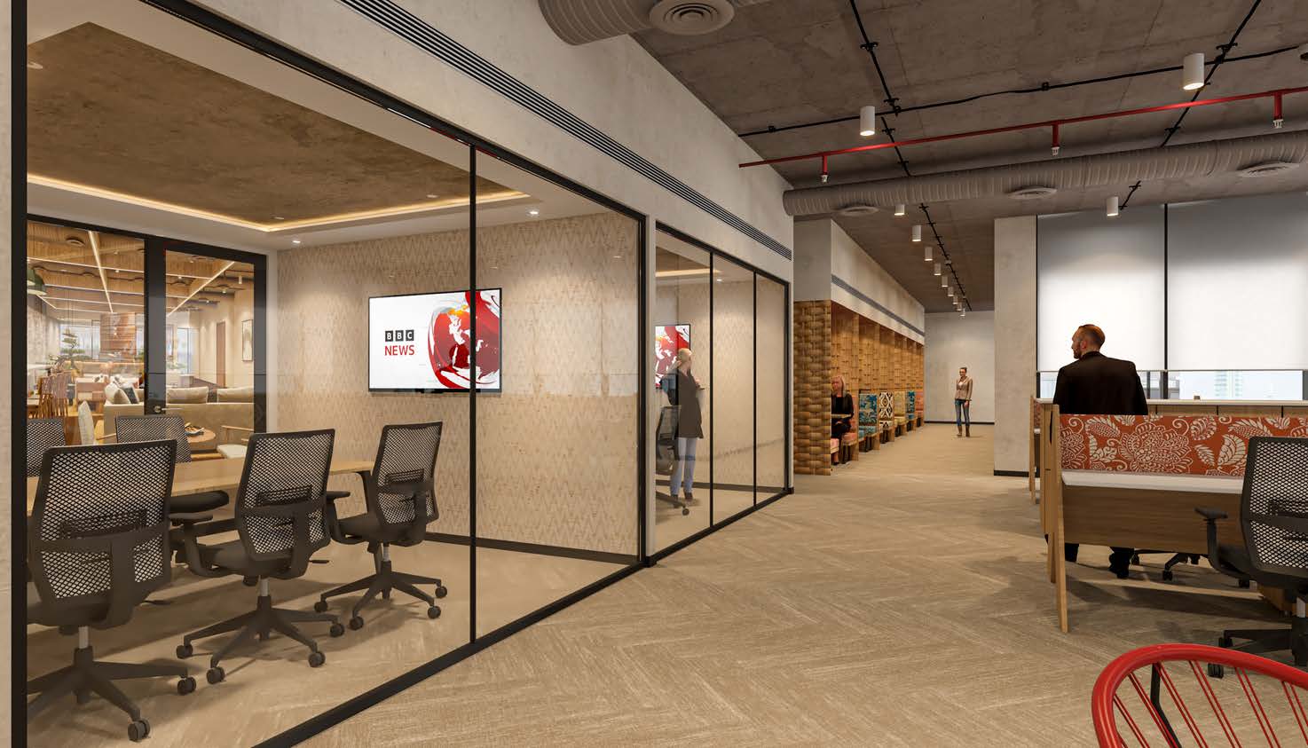 Modern Living Room Interior Render