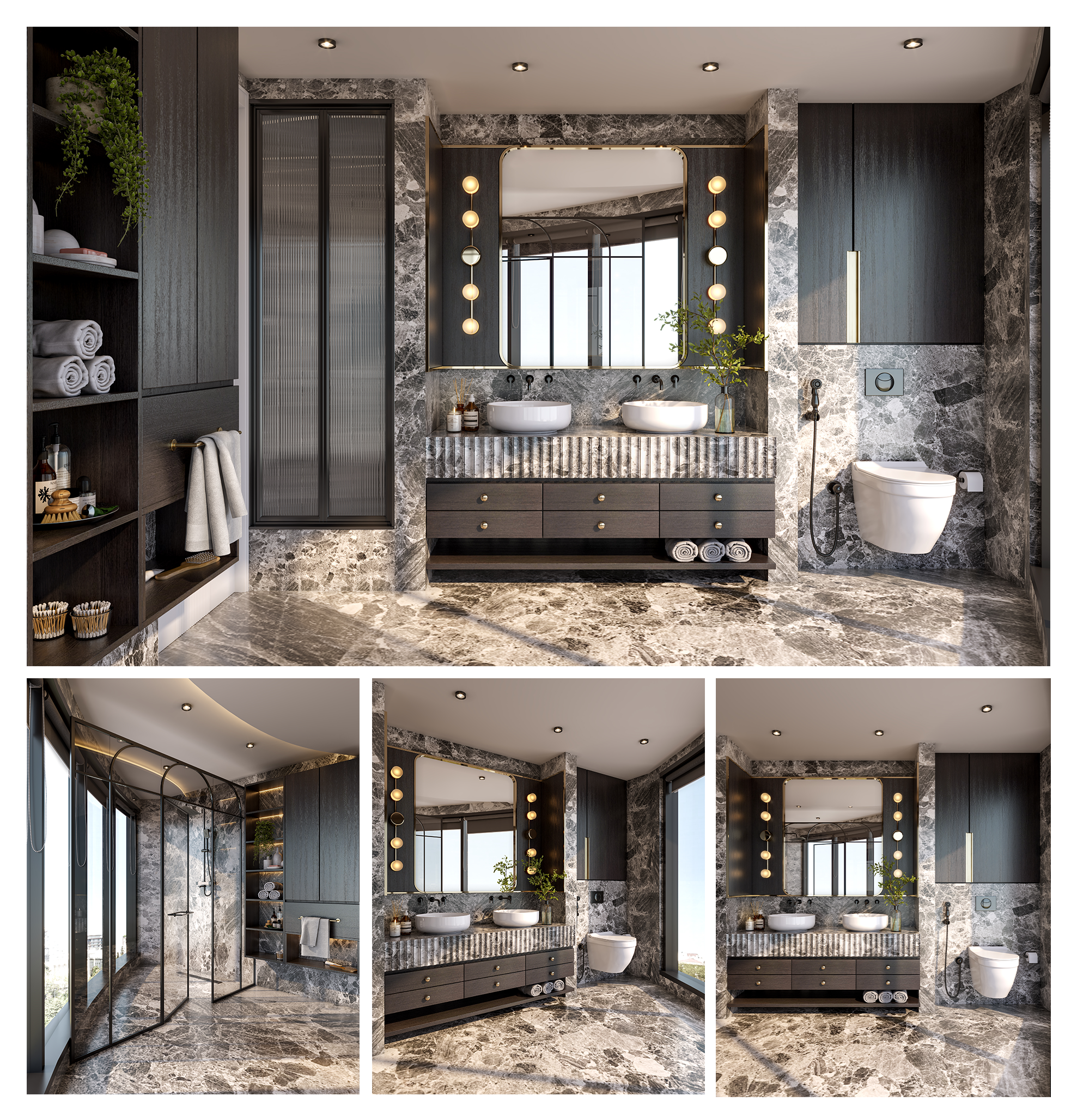 Modern Living Room Interior Render